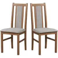 LeafDesign CHAISE DE SALLE À MANGER - Lot de 2 Bos 14 noyer clair soro 23