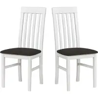 LeafDesign Chaise de cuisine 2er Set - Chaise hêtre massif - Chaise salle à manger 120 kg - Chaise salle à manger 2er Set - Chaise en bois - Chaise de table NILO 1 BLANC ARAGON 99