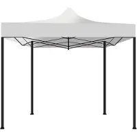 Frankystar Tente de jardin / Gazebo 3X3 Tente pliante imperméable pour foires et marchés Blanc