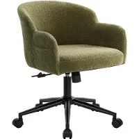 IWMH Chaise pivotante , chaise de bureau réglable en hauteur, chaise pivotante pour coiffeuse, bureau ou chambre à coucher - Velours - Vert