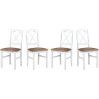 LeafDesign Chaise de salle à manger 4x "Nilo 11", blanc, zetta 292