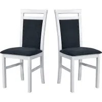 LeafDesign Chaise de salle à manger, bois de chêne massif Chaise Chaise de cuisine - Set 2x MILANO 5 blanc