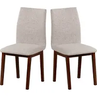 LeafDesign Chaise de salle à manger, bois hêtre massif Chaise Chaise de cuisine - Set 2x LUNA 1 noyer