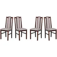 LeafDesign CHAISE DE SALLE À MANGER - Lot de 4 Bos 9 noyer dora 22