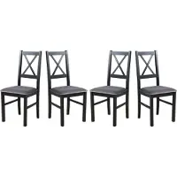 LeafDesign Chaise de salle à manger - Set 4x Nilo 10, noir,kronos 22