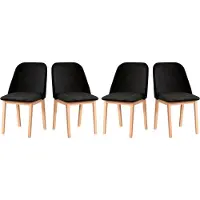 LeafDesign Chaise de salle à manger - Set 4x MONTI 1 hêtre naturel, Kronos 7