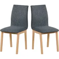 LeafDesign Chaise de salle à manger, bois hêtre massif Chaise Chaise de cuisine - Set 2x LUNA 1 sonoma