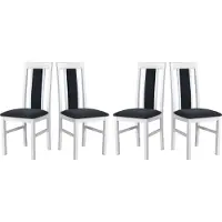 LeafDesign Chaise de salle à manger - Set 4x Nilo 2, blanc,Hygge 96