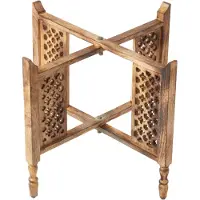 Marrakesch Orient & Mediterran Interior Table pliante Piètement pliable Hania Marron 60cm