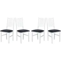 LeafDesign Chaise de salle à manger - Set 4x Nilo 7 , blanc, dora 95