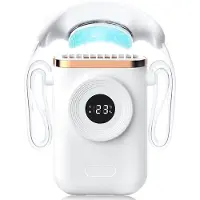 Generique ventilateurs de cou personnels, Mini ventilateurs portables avec plaque de refroidissement rapide 1.5S, ventilateurs de collier rechargeables à 3 vitesses