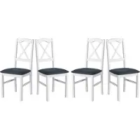 LeafDesign Chaise de salle à manger - Set 4x Nilo 11, blanc,hygge 96