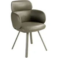ANGEL CERDA SL Siège pivotant en similicuir vert olive 4202