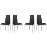 LeafDesign Chaise de salle à manger - Set 4x Roma 8 blanc, kronos 22