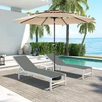 Aiorber Parasol, 294 cm, Outdoor-Gartenschirm, 100 % polyester, mécanisme à manivelle, 12 baleines en acier, sans pied, pour le jardin et l'extérieur