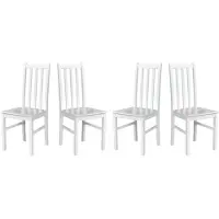 LeafDesign CHAISE DE SALLE À MANGER - Lot de 4 Bos 10 D blanc blanc