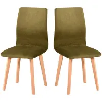 LeafDesign Chaise de salle à manger 2 x "LUNA 2", hêtre naturel