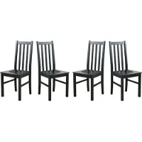 LeafDesign CHAISE DE SALLE À MANGER - Lot de 4 Bos 10 D noir noir
