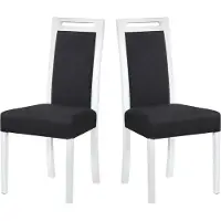 LeafDesign Chaise de salle à manger, bois de chêne massif Chaise Chaise de cuisine - Set 2x Roma 5, blanc