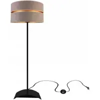 FKL DESIGN Home Deco Lampadaire Salon Gris-Or Lampadaire Design Moderne E27 de la série N340 (N340-P-GRGR)