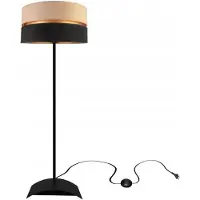 FKL DESIGN Home Deco Lampadaire Salon Beige-Noir-Doré Lampadaire Design Moderne E27 de la série N340 (N340-P-BS)