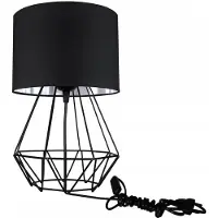 FKL DESIGN Home Deco Lampe moderne Lampe de bureau Lampe de table Lampe de chevet Lampe noir-argent de la série N230 (N230-N1-SS)
