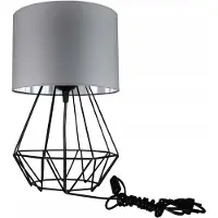 FKL DESIGN Home Deco Lampe moderne Lampe de bureau Lampe de table Lampe de chevet Lampe gris-argent de la série N230 (N230-N1-GS)