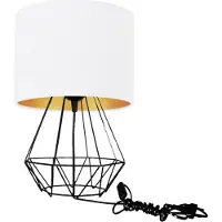 FKL DESIGN Home Deco Lampe moderne Lampe de bureau Lampe de table Lampe de chevet Lampe blanc-or de la série N230 (N230-N1-WG)