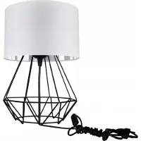FKL DESIGN Home Deco Lampe moderne Lampe de bureau Lampe de table Lampe de chevet Lampe blanc-argent de la série N230 (N230-N1-WS)