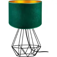 FKL DESIGN Home Deco Lampe moderne Lampe de bureau Lampe de table Lampe de chevet Lampe vert et or de la série N230 (N230-N1-GG)