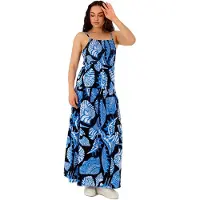 Fundango Paradise Maxi Sleeveless Dress Bleu S Femme