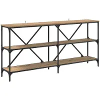 vidaXL Table console avec étagère Chêne artisanal 160 x 30 x 75 cm