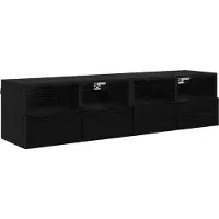 vidaXL Meubles TV muraux 2 pcs Chêne noir 60 x 30 x 30 cm