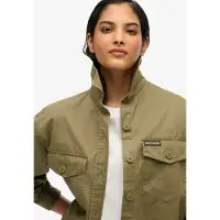 Superdry Military Emb Oversized Long Sleeve Shirt Vert 2XS Femme
