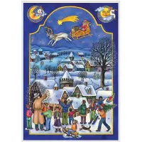 Richard Sellmer Verlag 813 - Calendrier de l'Avent - Saint Nicolas dans son traîneau, 29,7 cm x 21 cm