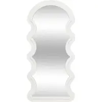 Atmosphera Miroir mural vague EMILY - Blanc