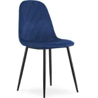 Extreme Furniture Chaise Komodee PIENZA - 1 Pieces - VERT FONCÉ - Tapisser en velours 51 x 45 x 88 cm