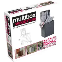 Toomax Coffre de jardin en plastique WOODYS 90 l 42,5 x 44 x 50 cm gris clair