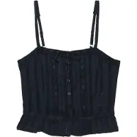 Superdry Lace Cami Sleeveless Top Noir XS Femme