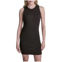 DKNY Dw9500818 Sleeveless Short Dress Noir L Femme