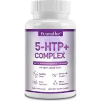 Fearathe Complexe 5-HTP (120 capsules) Complément alimentaire, sommeil, humeur, stress, cerveau