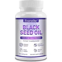 Fearathe Black Seed Oil 1000mg (120 capsules) Complément alimentaire, cœur, cheveux, ongles, peau, système immunitaire, digestion, articulations