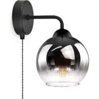 FKL DESIGN Home Deco Applique murale Boule Noir Cuivre Transparent