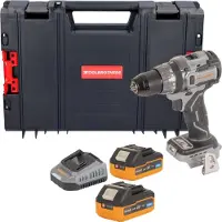 Procraft CD20Abb Perceuse-visseuse sans fil 20 V 85 Nm + 2x batterie 4,0 Ah + chargeur + boîte à (Perceuse-visseuse à percussion)