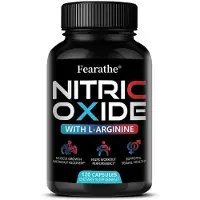 Fearathe Nitric Oxide L-Arginine + L-Citrulline (120 capsules) Complément alimentaire, force, endurance, puissance, énergie, libido, santé du corps, unisexe