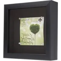 OEM Boîte de rangement décorative - Carrée - Profondeur 3,8 cm - Noire - En bois