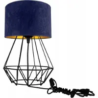 FKL DESIGN Home Deco Lampe de table Lampe de chevet Lampe -Bleu foncé