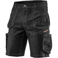 Neo Tools Short de travail en jean noir, taille XXL