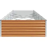 vidaXL Lit surélevé brun clair 485 x 100 x 36 cm Acier galvanisé