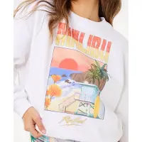 Rip Curl Hayley O O/s Drop Shldr Crew Sweatshirt Blanc M Femme
